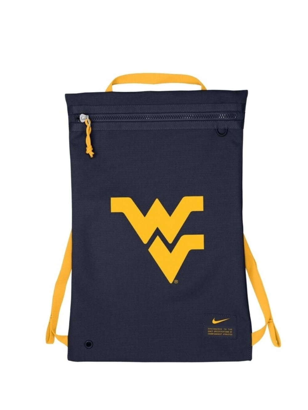 Nike West Virginia Mountaineers Utility Gym Sack Cinch Bag WVU Navy Gold